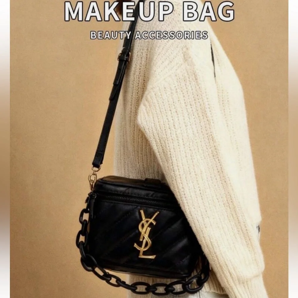 Saint Laurent Black Quilted Bag with Gold YSL Hardware - Picture 12 of 14